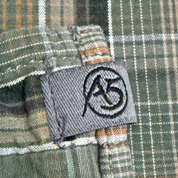 Men's THE NORTH FACE A5 Series Green Plaid Button Down Shirt | Size L - Picture 5 of 11